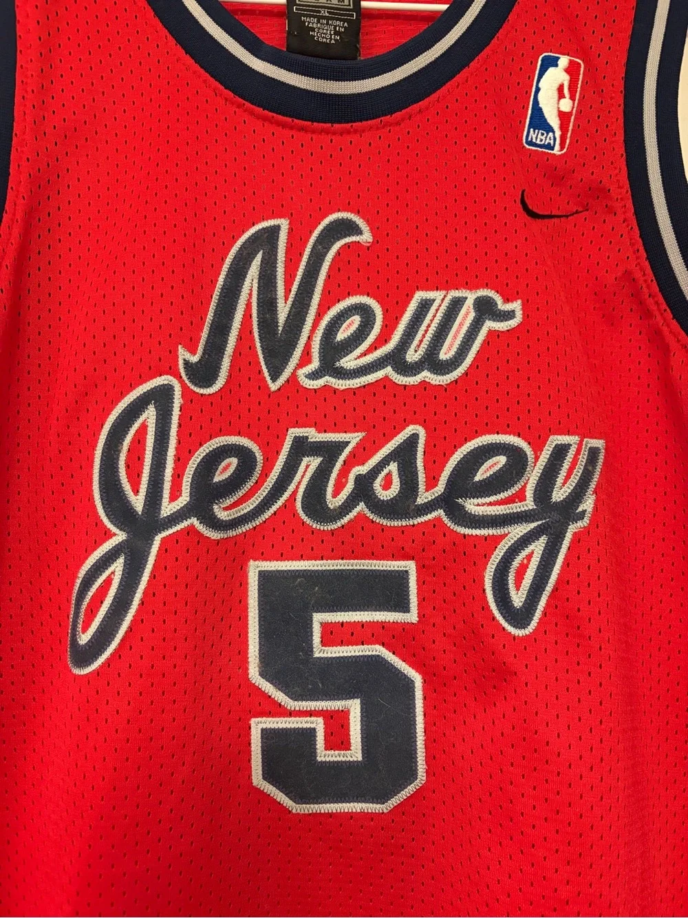 Vintage YOUTH New Jersey nets Jason Kidd #5 Basketball Jersey